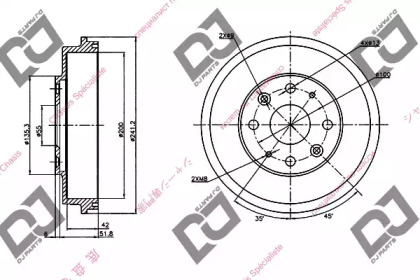 Тормозный барабан DJ PARTS BR1090